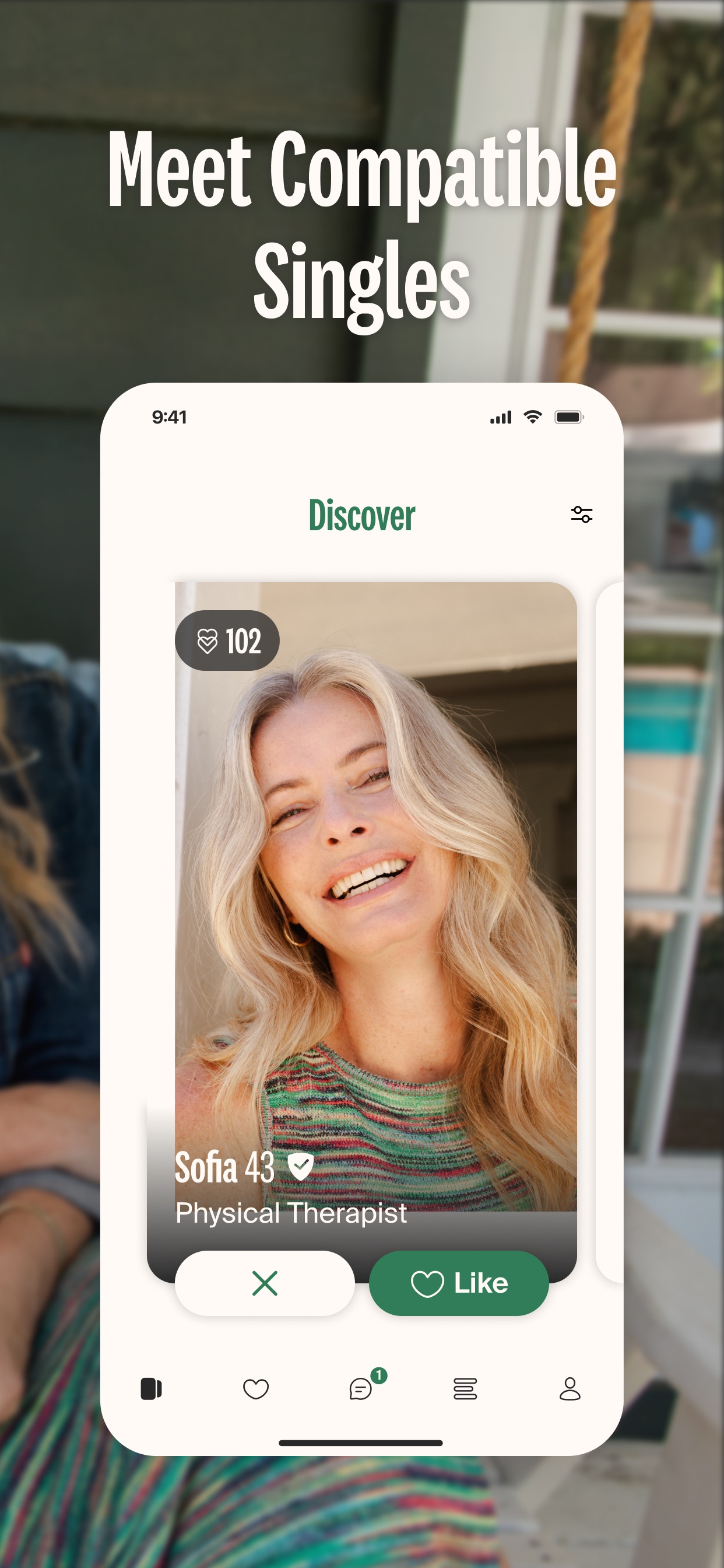 eHarmony mobile app screenshot