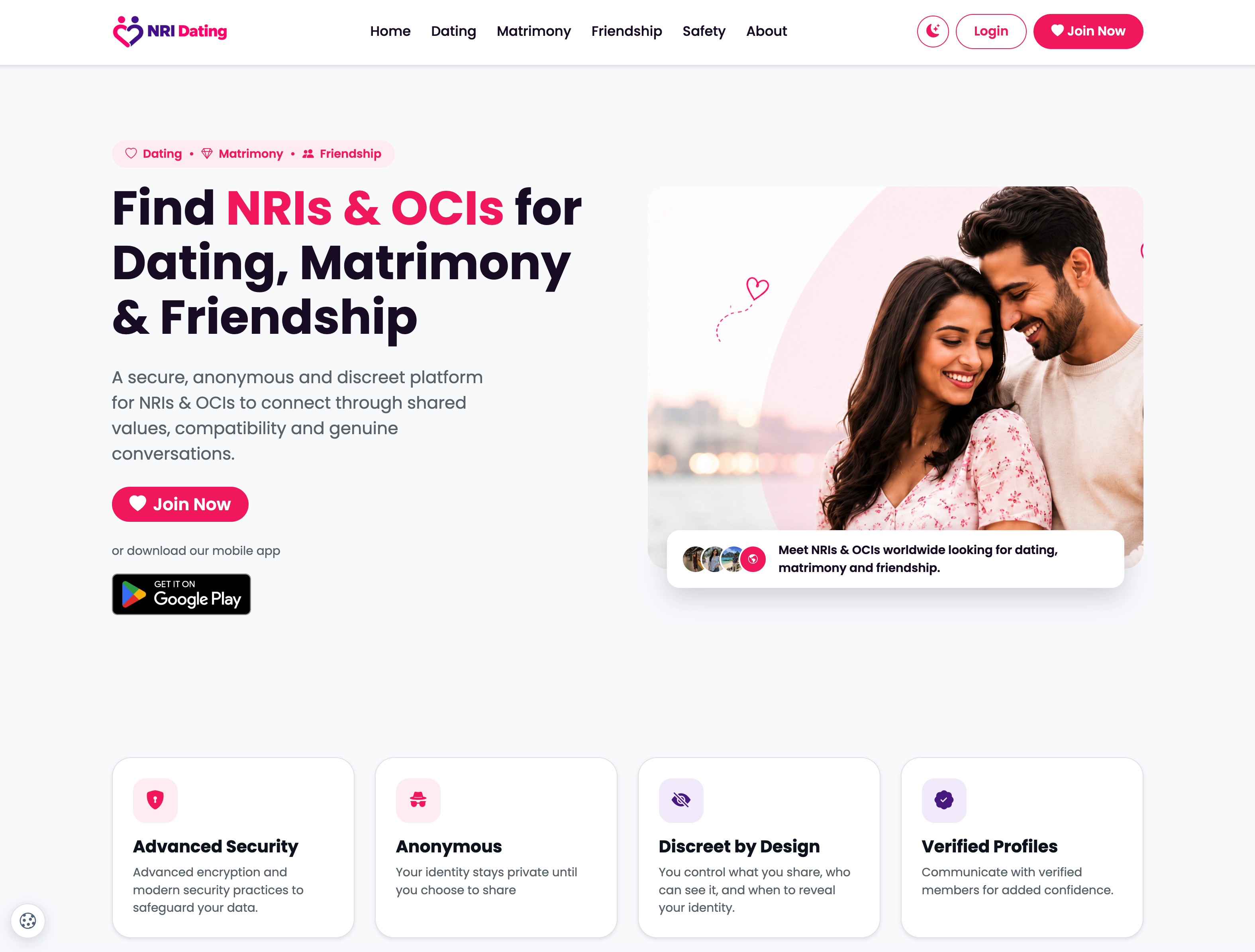NRI Dating Web App