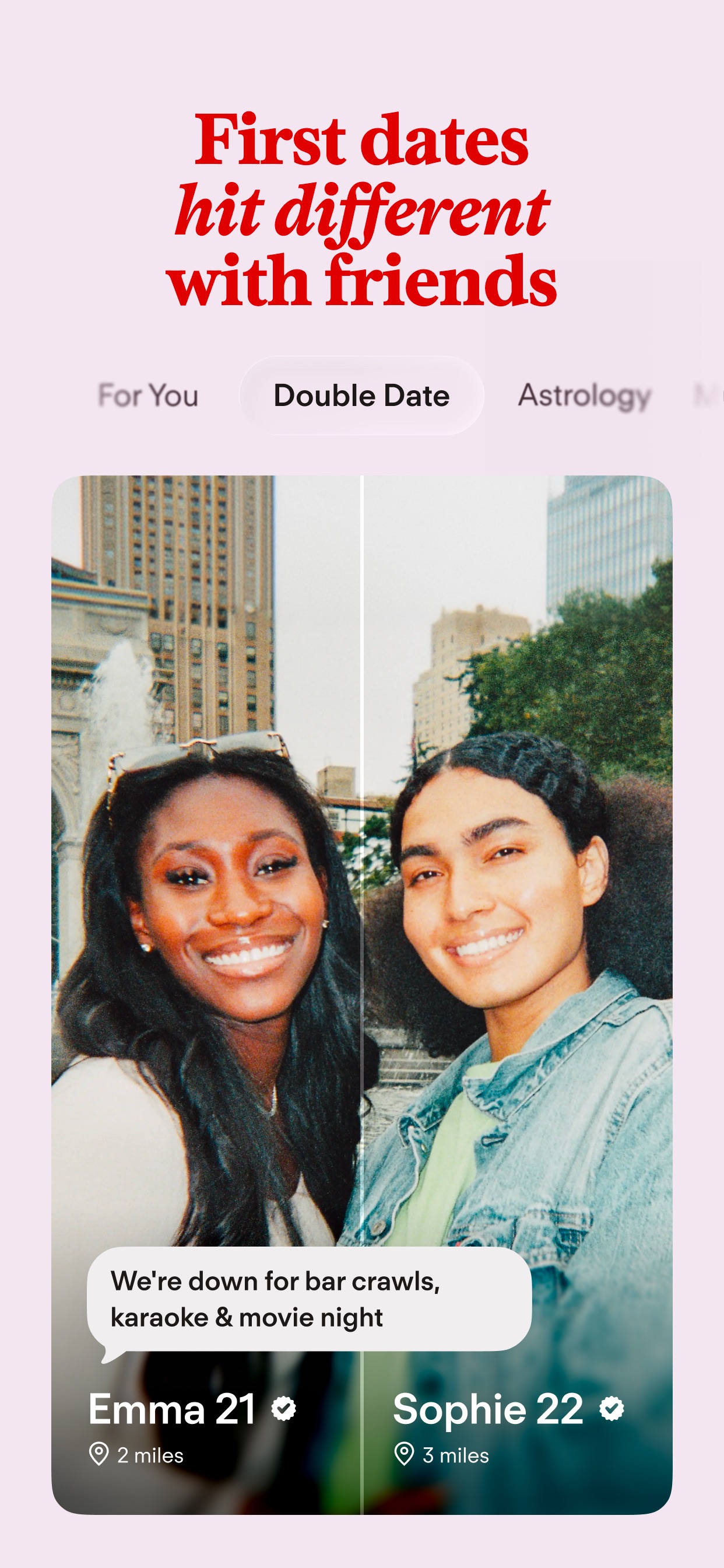 Tinder mobile app screenshot